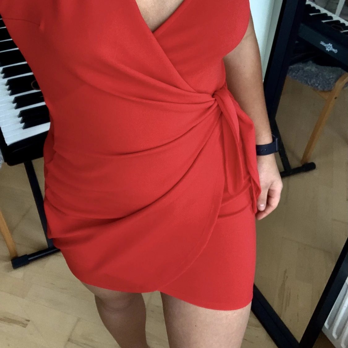 Klarröd julklänning