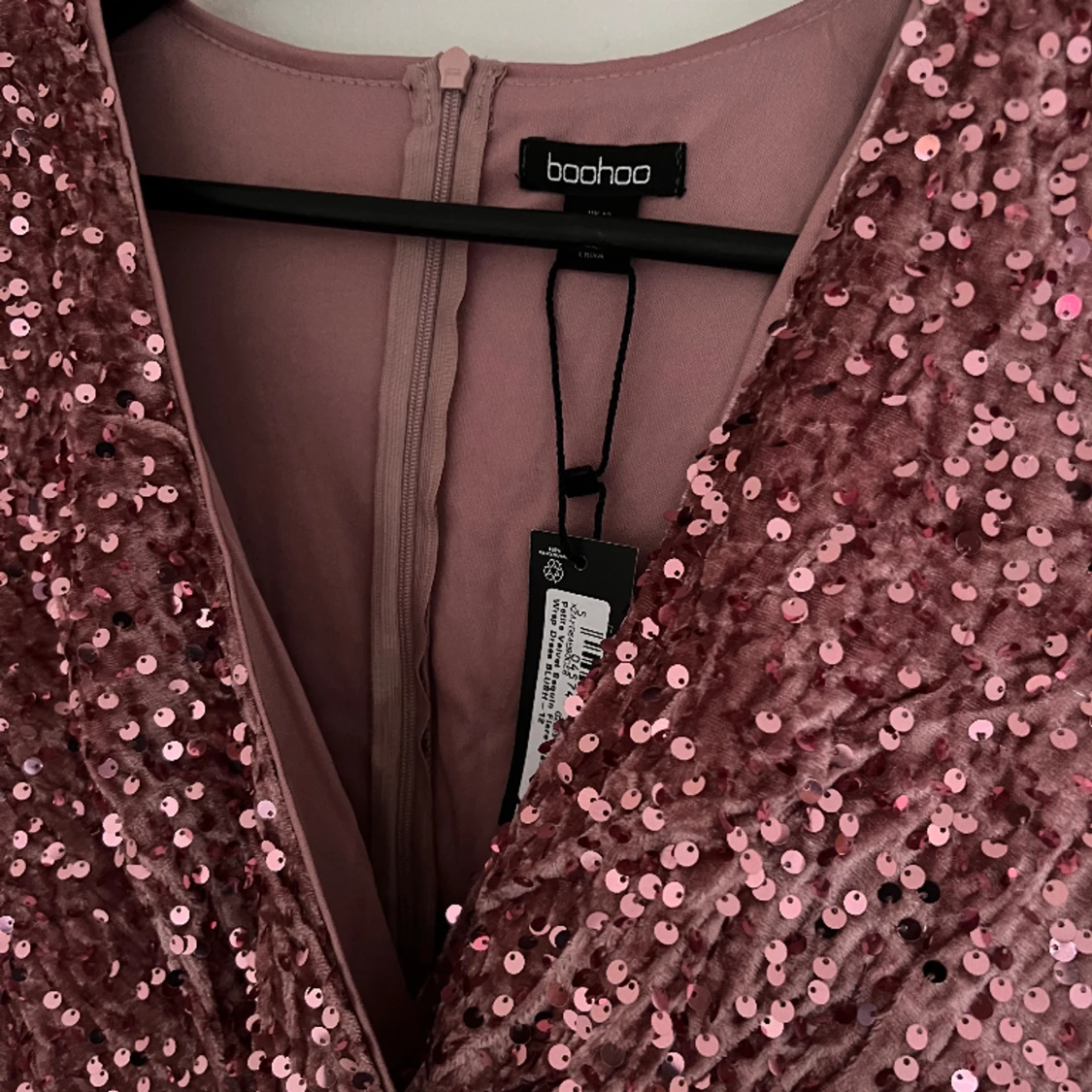 Rosa mlottklänning med paljetter - 91