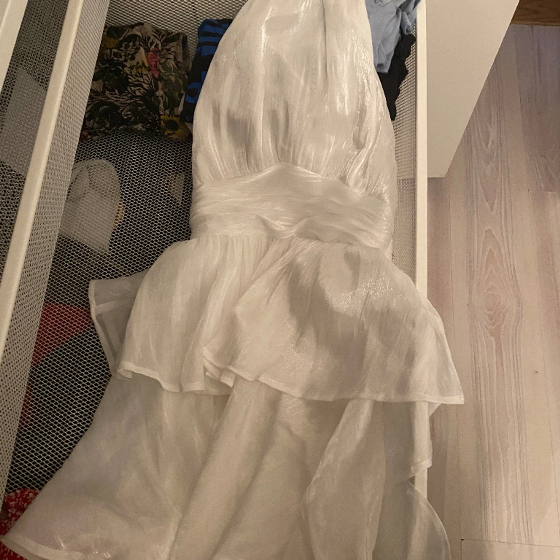 söt vit klänning - 90