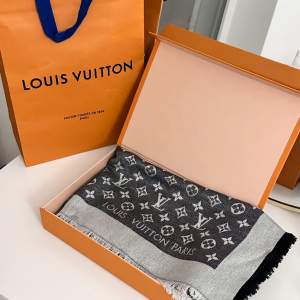 Monogram Shawl from LV - Two sides, black and grey  - Used once , so like new  - 60% silk, 40% wool - 139 cm x 139 cm  ⭐️Box , shopping bag & receipt  ⭐️ Price is 6100kr in store. 