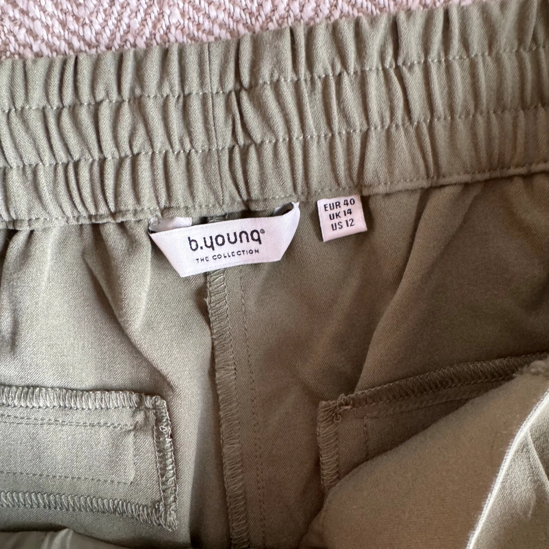 Green khaki shorts with pockets - 91