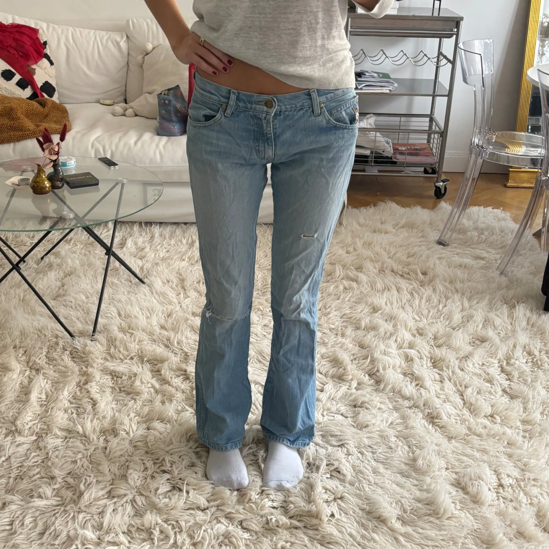 Lågmidjade bootcut jeans
