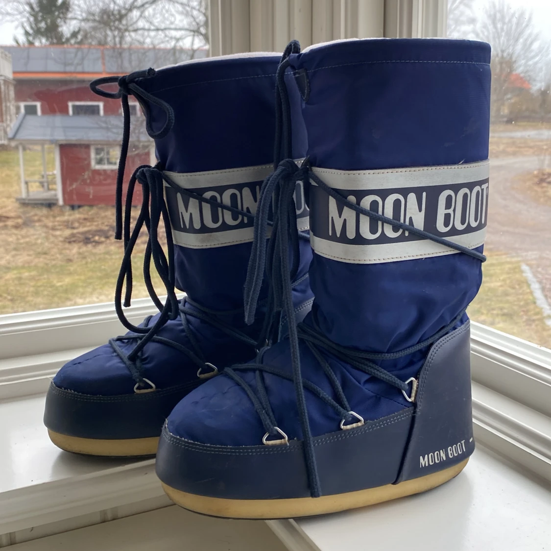 Marinblå moonboots - 90