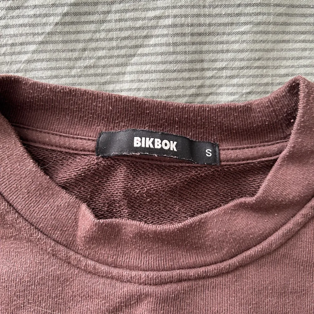 Brun sweatshirt från BikBok  i strl Small. Sparsamt använd och i fint skick. Pris: 100 kr + frakt☺️. Hoodies.