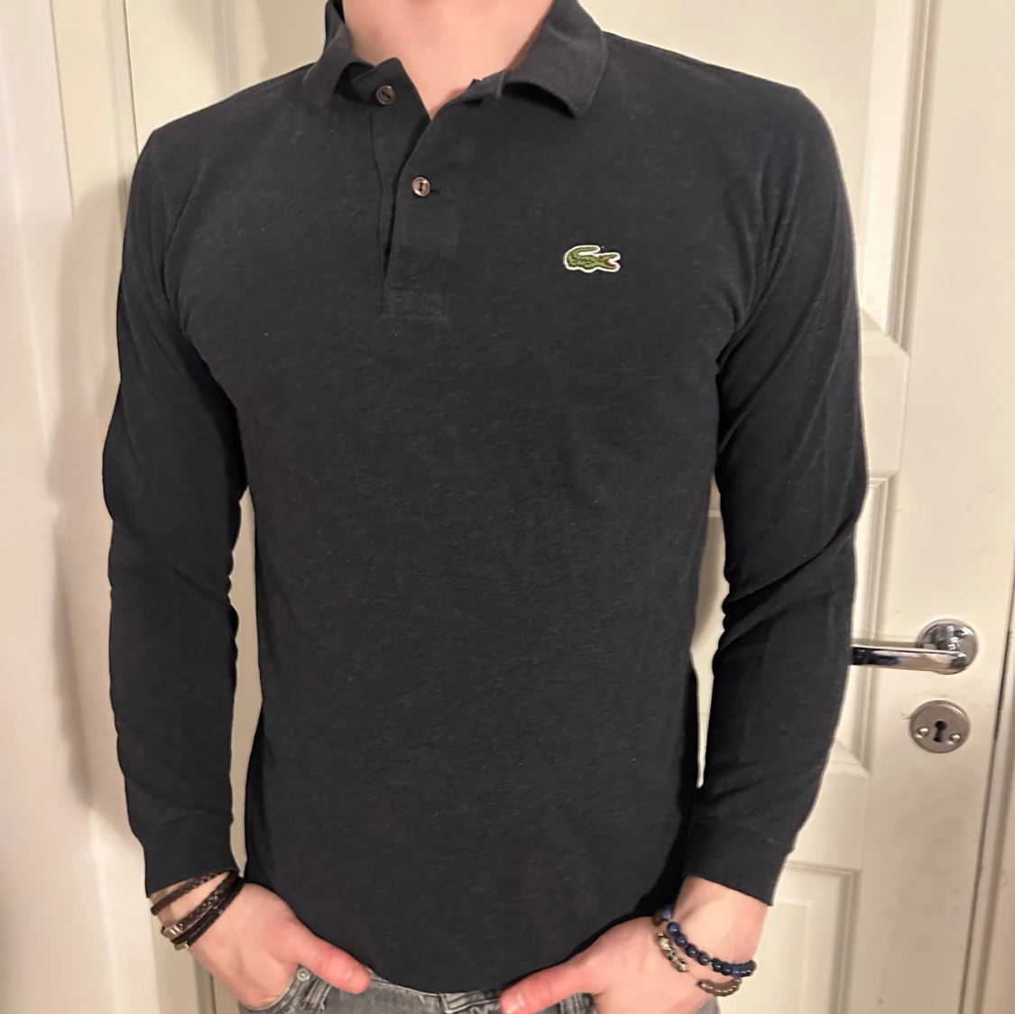 Grå LACOSTE Polotröja/Pikétröja - 90