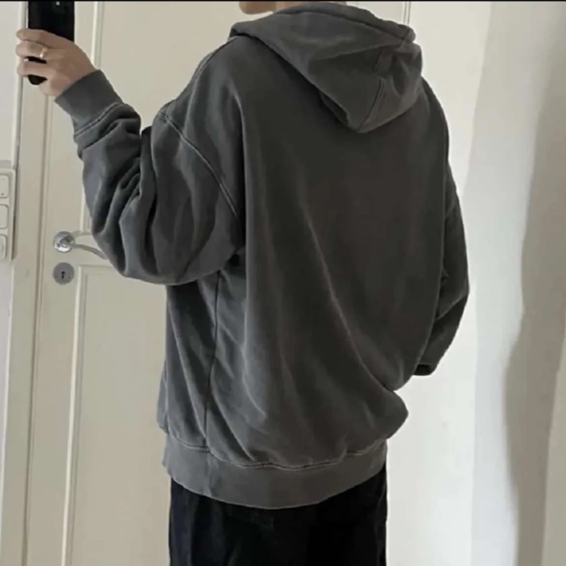 Heavyweight grå zip-up