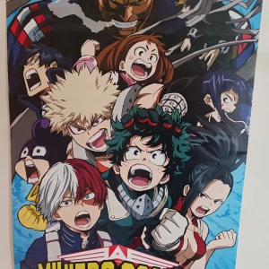 My hero Academedia poster - 60×90cm! Förstörd i kanterna men märker inte de när den sitter på väggen ☺️