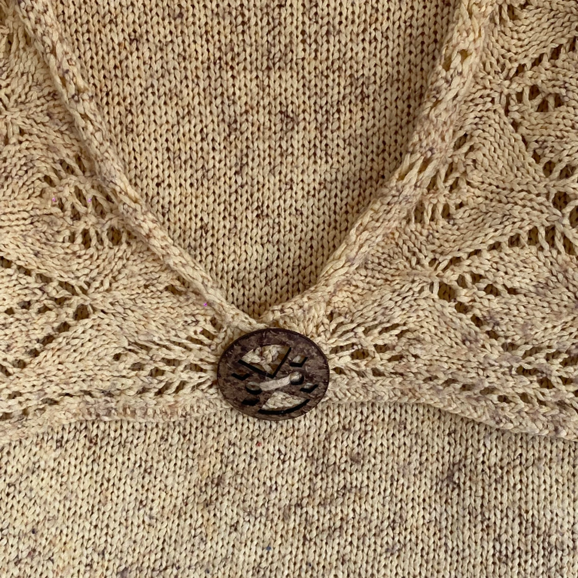 Stickad gul tröja  - 90