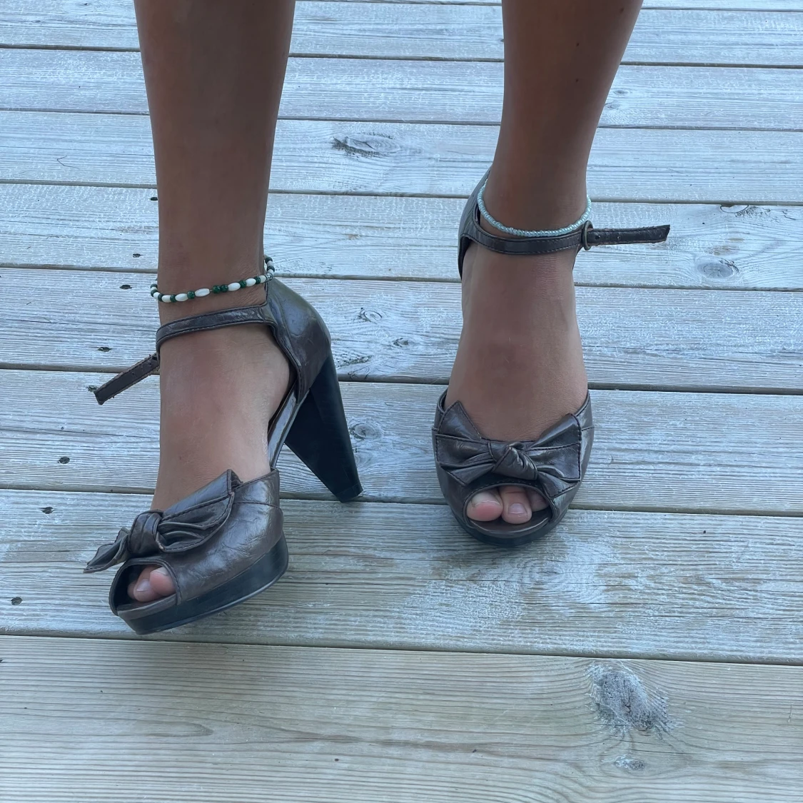 Klackskor med rosett - 91