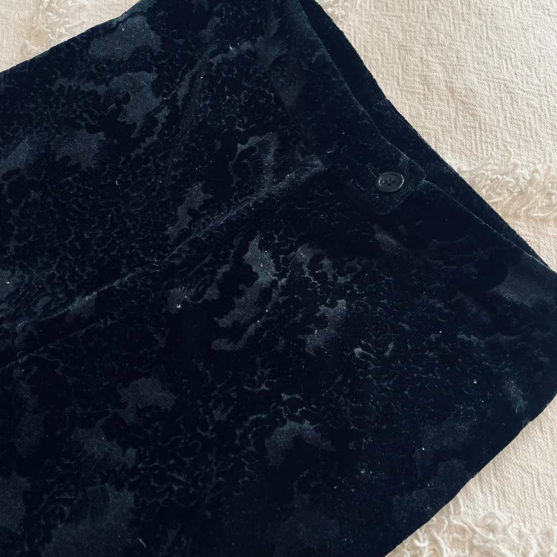 90s y2k sammet byxor velvet Impuls M paisley - 91