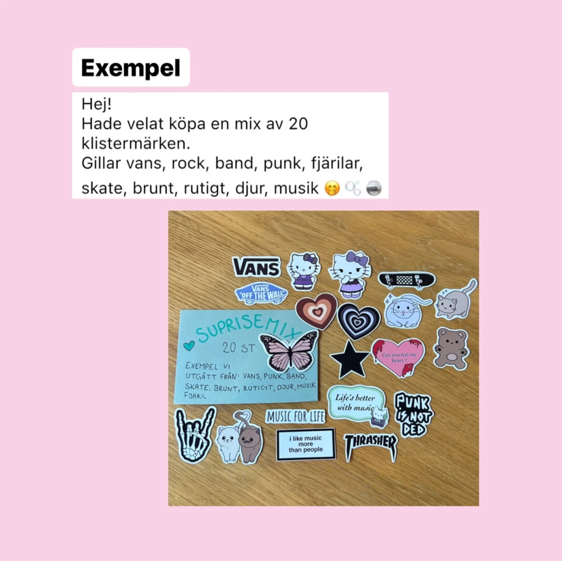 SUPRISE MIX klistermärken  - 91