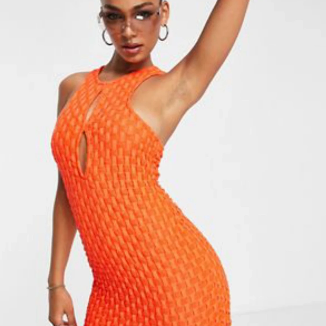 Orange miniklänning 