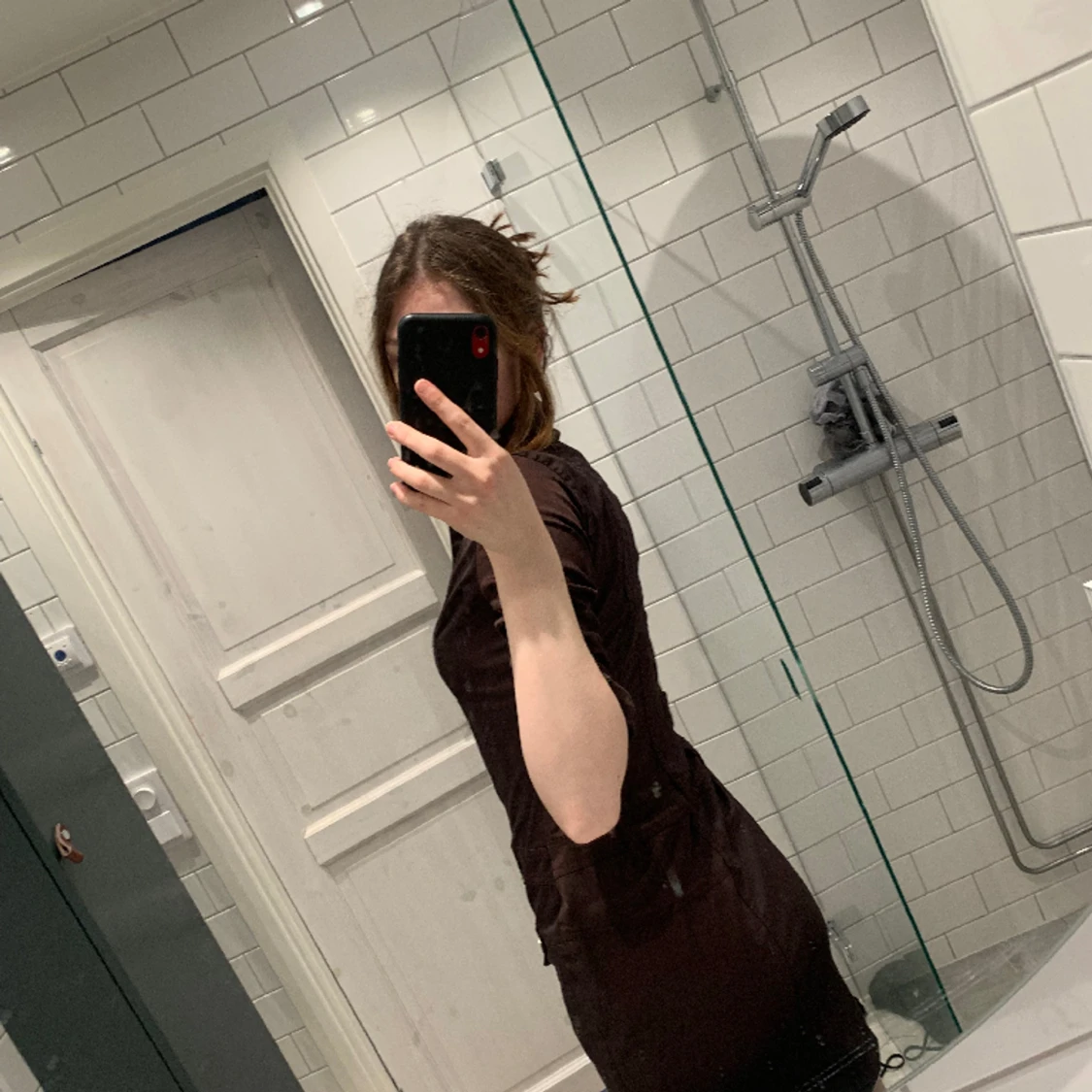 Brun klänning- retro stil  - 90