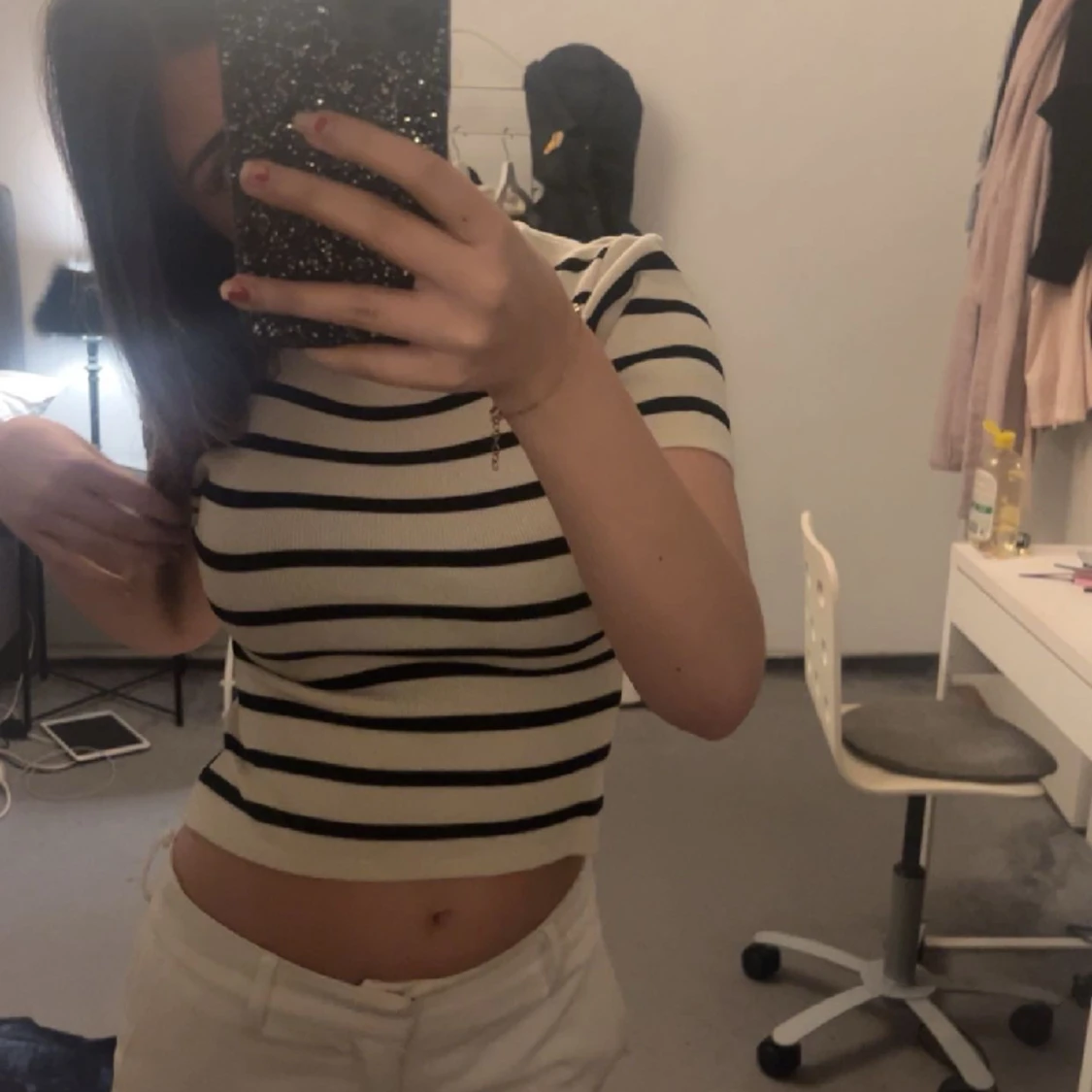 Randig tjocktröja - 90