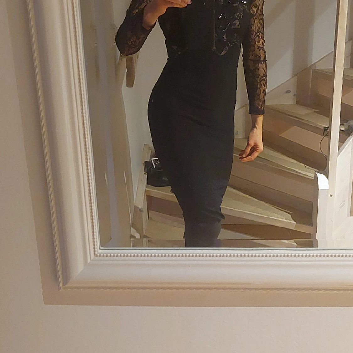 Svart spetsklänning, str 36-38, Lipsy, ny med prislapp - 91