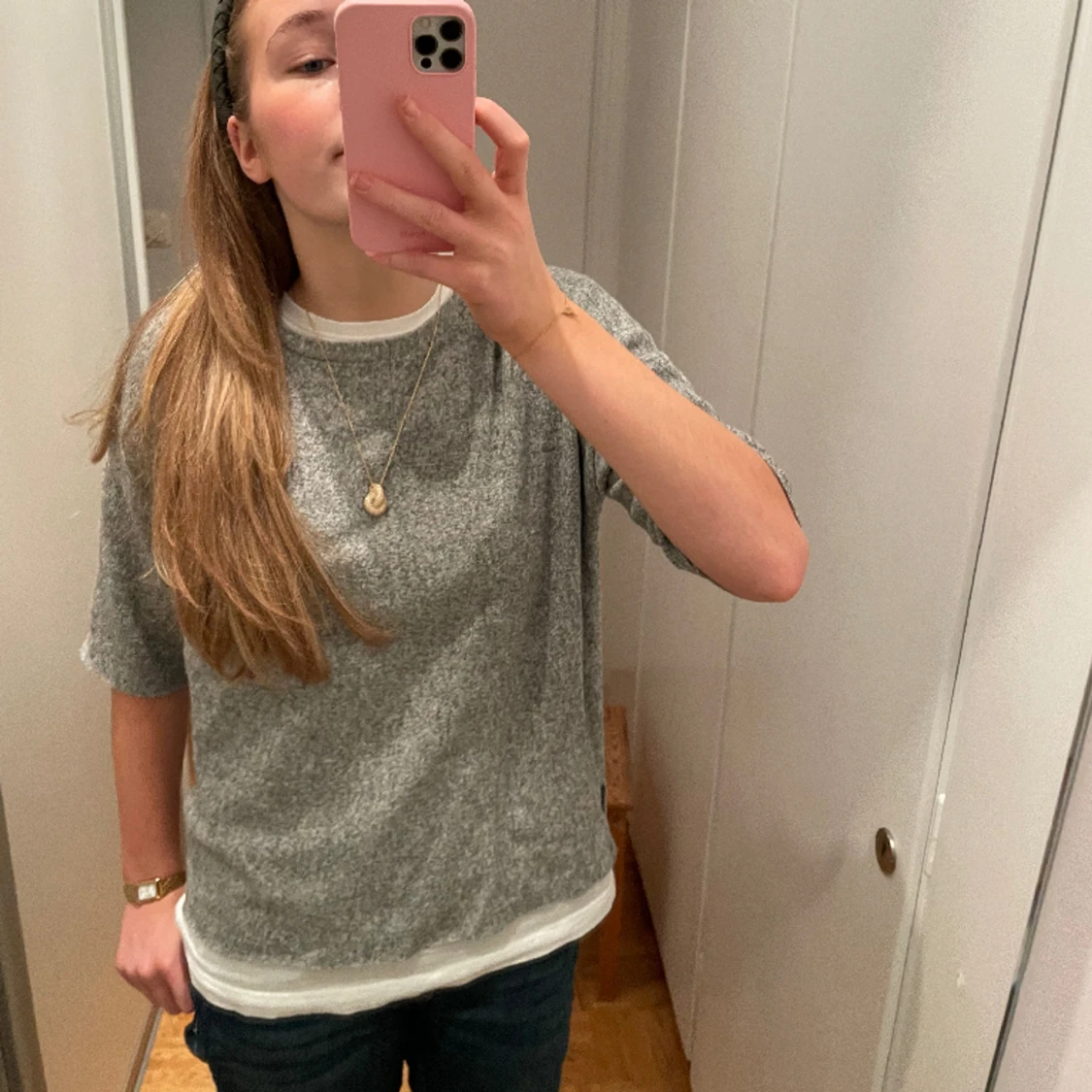 Stickad t-tröja - 90