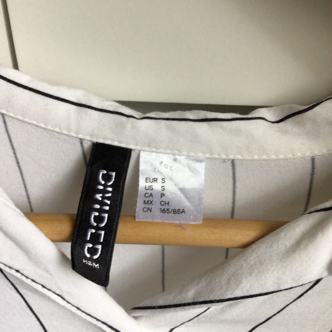 Randig croppad skjorta - 90