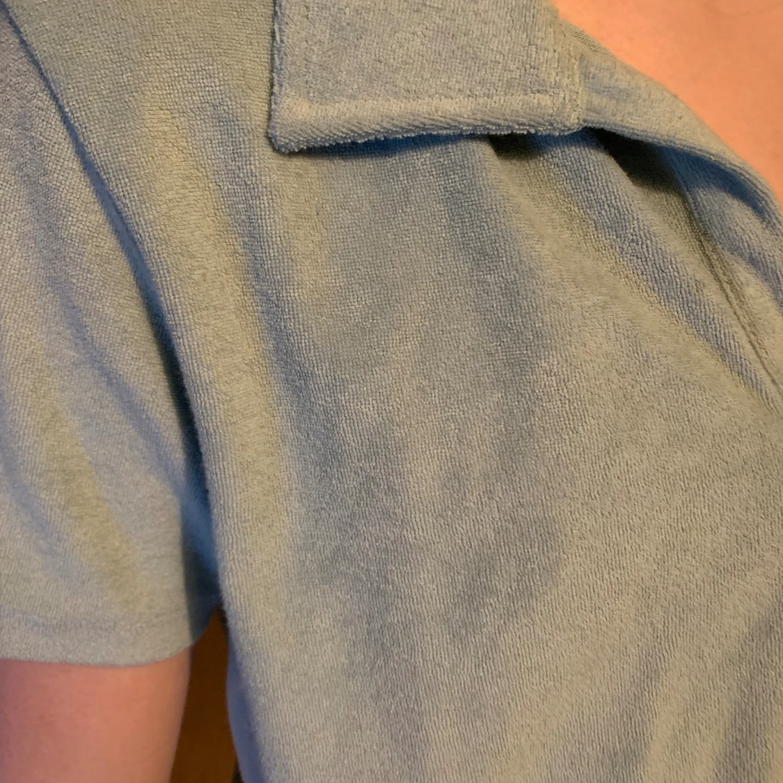 Frotté t-shirt med krage - 90