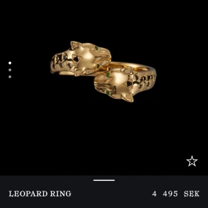 Maria Nilsdotter ring - Säljer min sjukt snygga och näst intill oanvända guld leopard ring från Maria Nilsdotter. Den är använd vid cirka 3 tillfällen så den ser helt ny ut. Nypris är 4500kr. Kvittot, kortet och alla boxar ingår💖