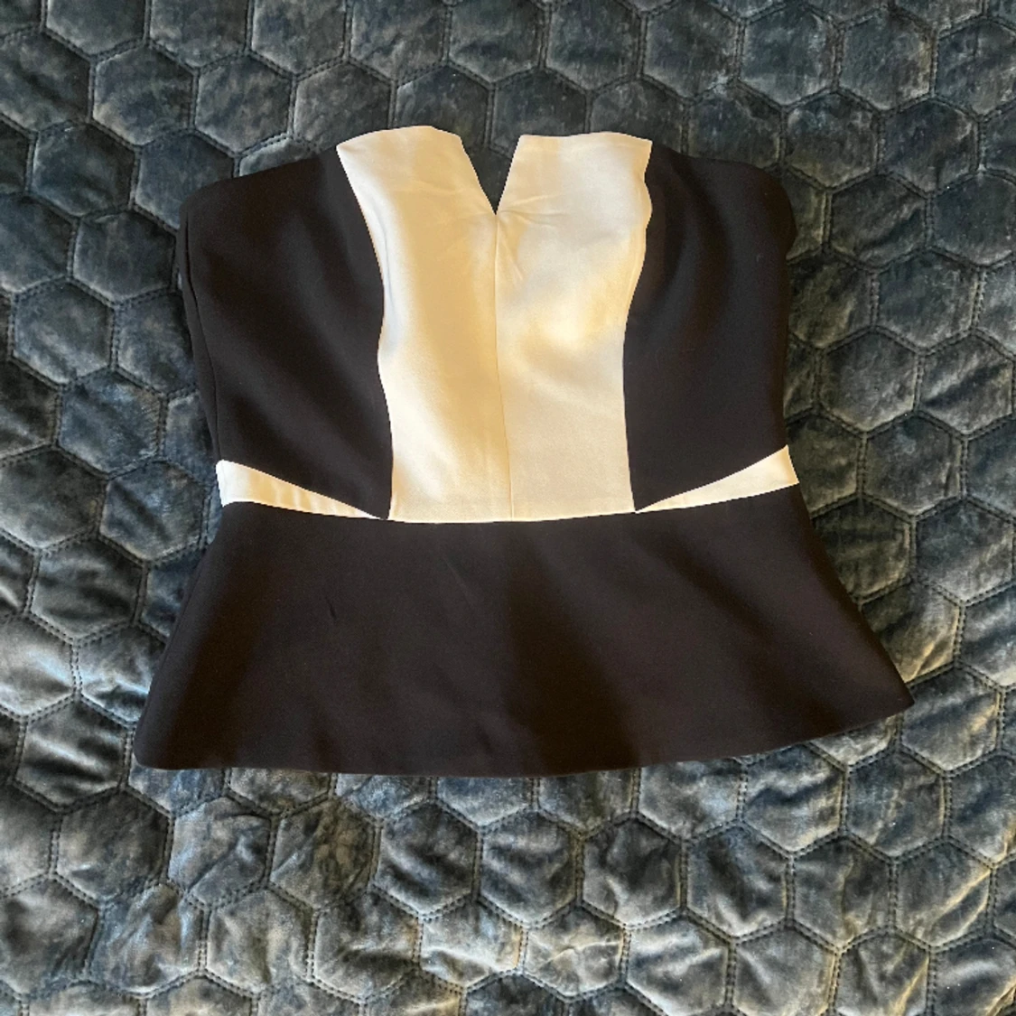 Vit svart topp - 90