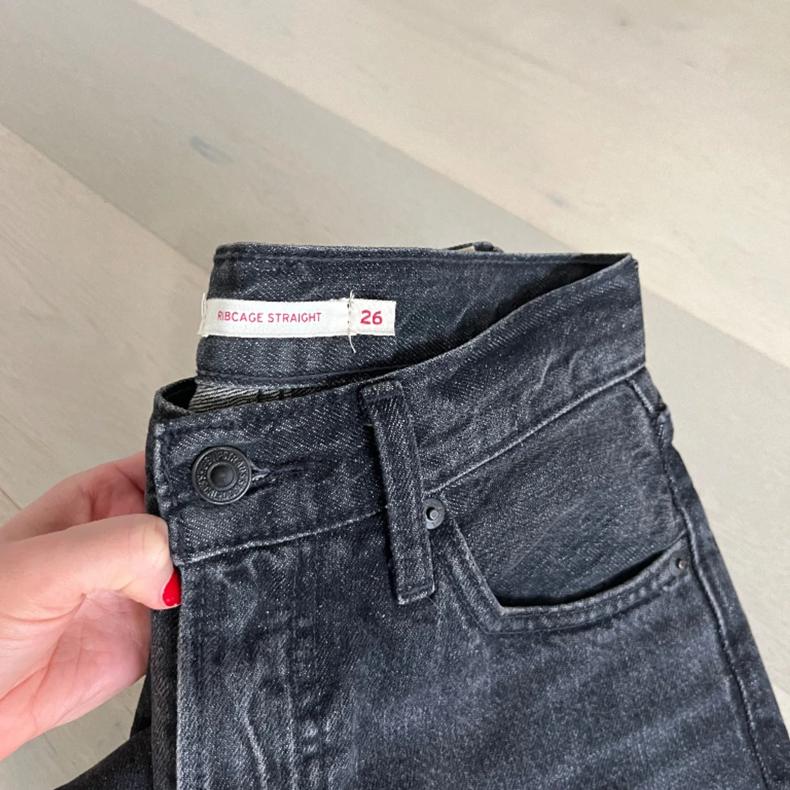 Levi, ribcage straight, grå, strl 26 - 90