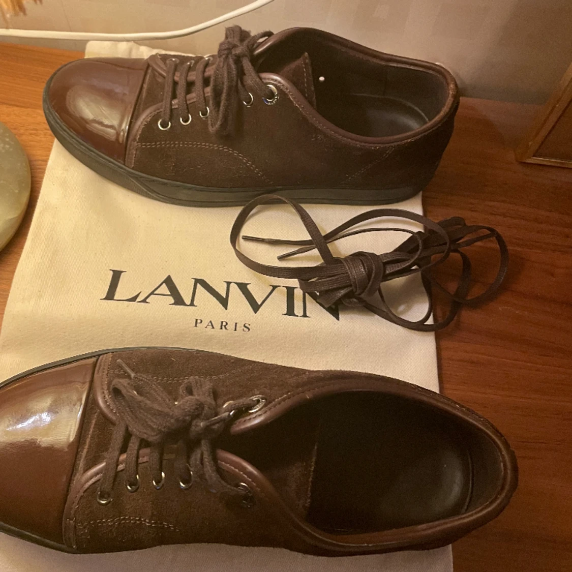 Bruna/ vinröda lanvins captoe  - 90