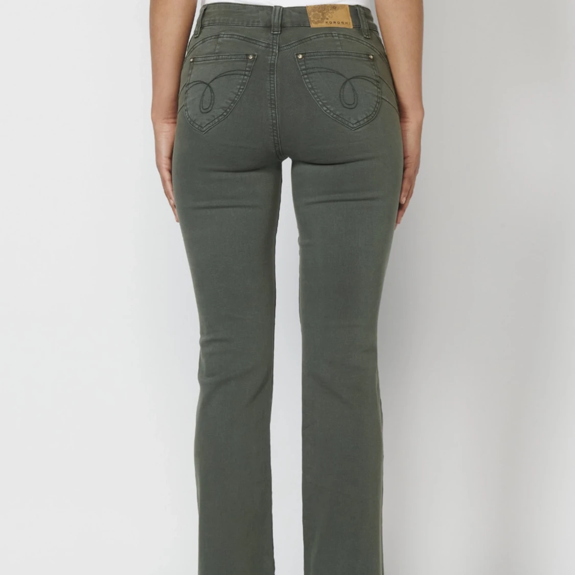 Gröna bootcut byxor 