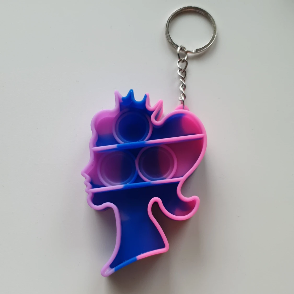 Prinsessan pop-it, fidget toys, nyckelring, ny  - 1