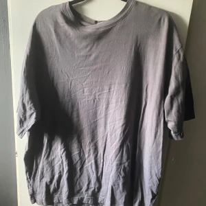 Grå T-shirt  - Grå T-shirt från H&M divided knappt använd, inga synliga skador. Stor i storleken för att vara en L. Sitter oversized på mig som vanligtvis har L-XL i överdel. Säljer då jag inte får användning för plagget. Finns på flera sidor. 