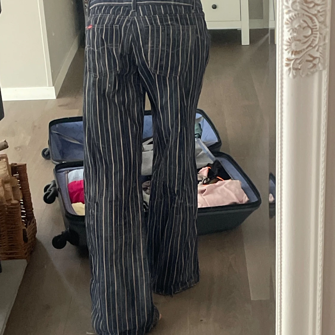 Lågmidjade linnebyxor - 91