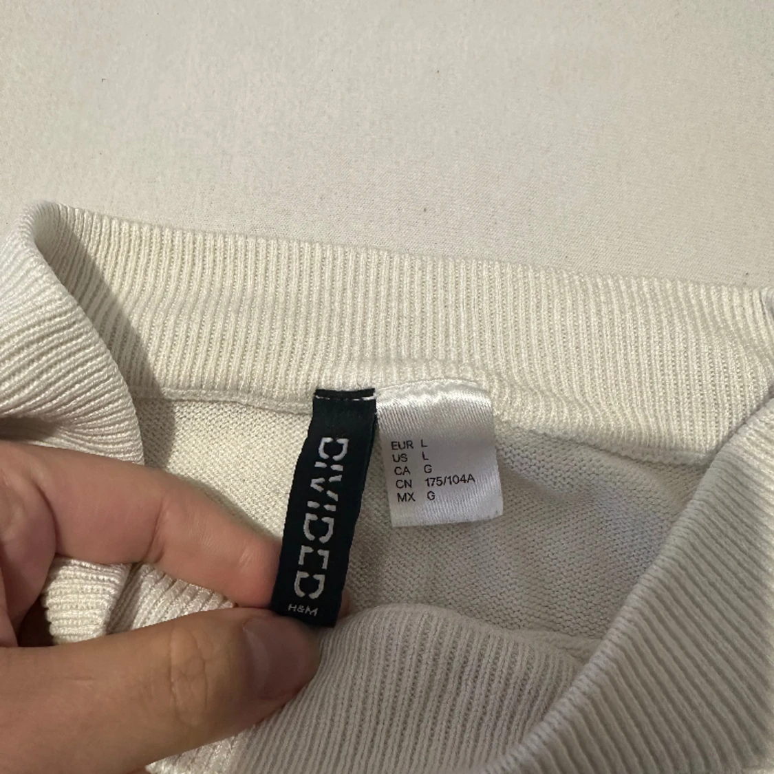 Vit långärmad tröja  - 90