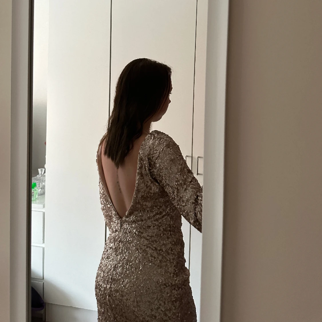 Champagne färgad klänning - 90