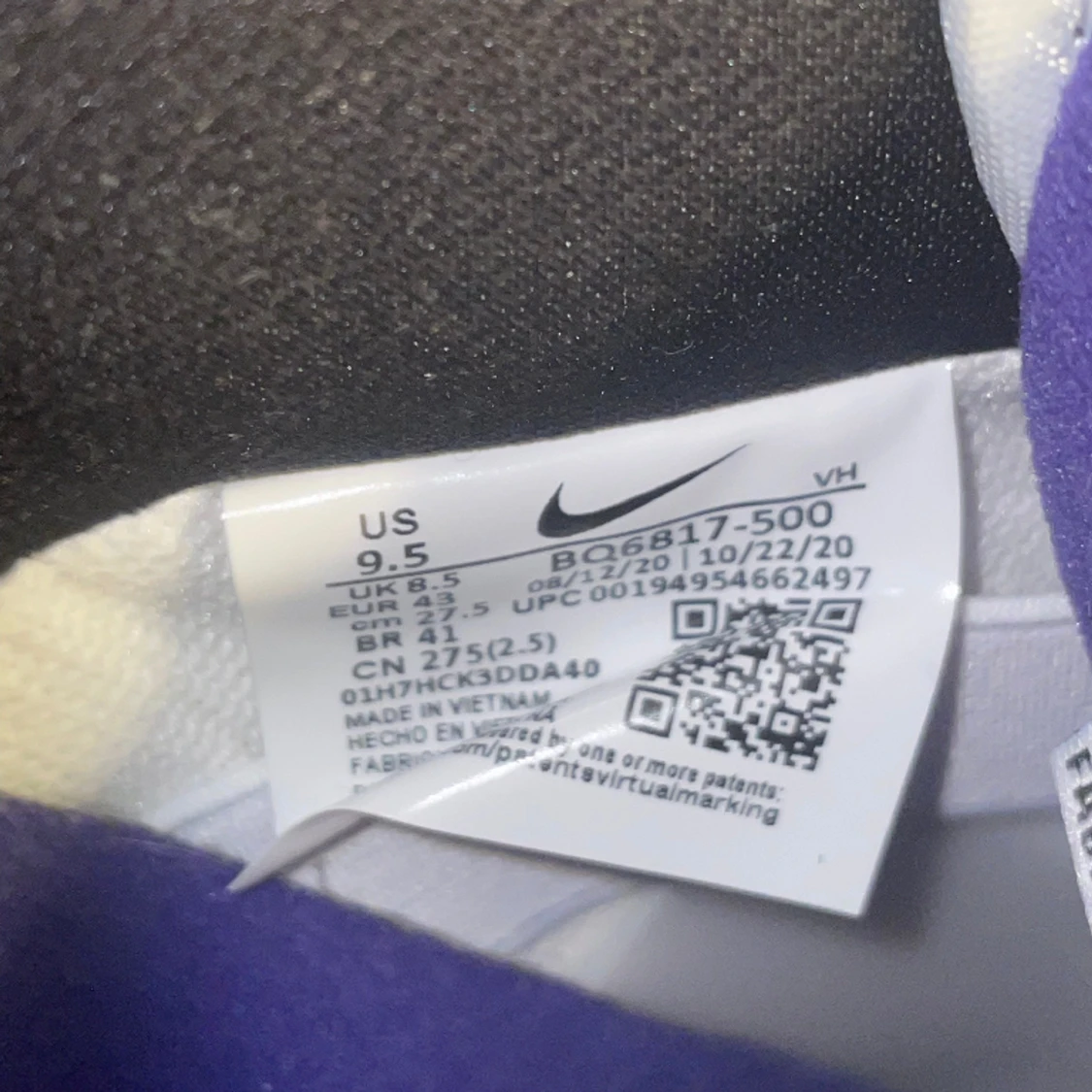 Nike dunk court purple.  - 91