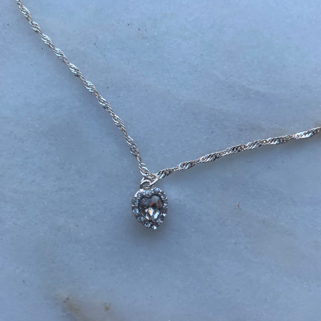 Vacker hjärt-dimamant halsband! - 91