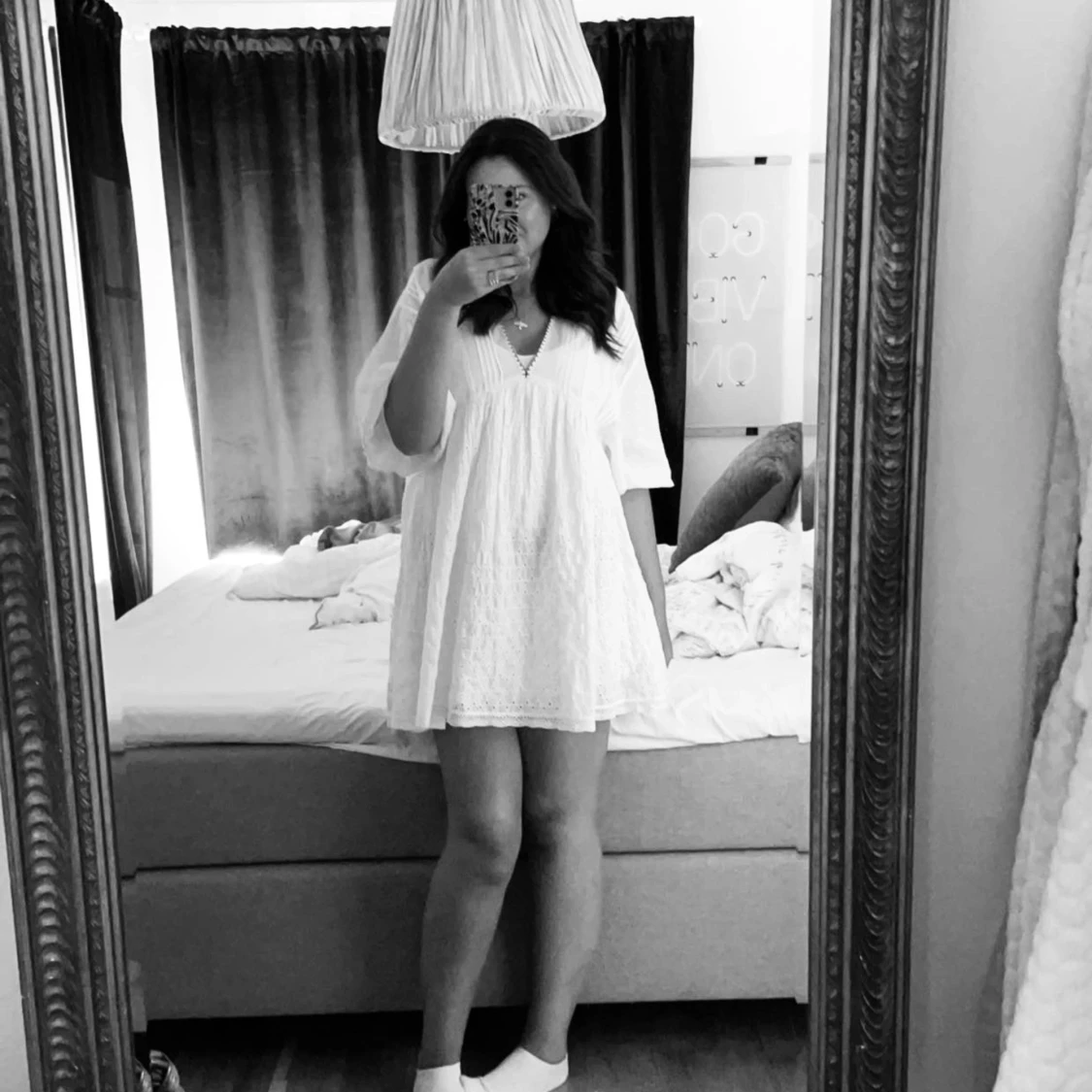 Jättefin vit klänning från zara