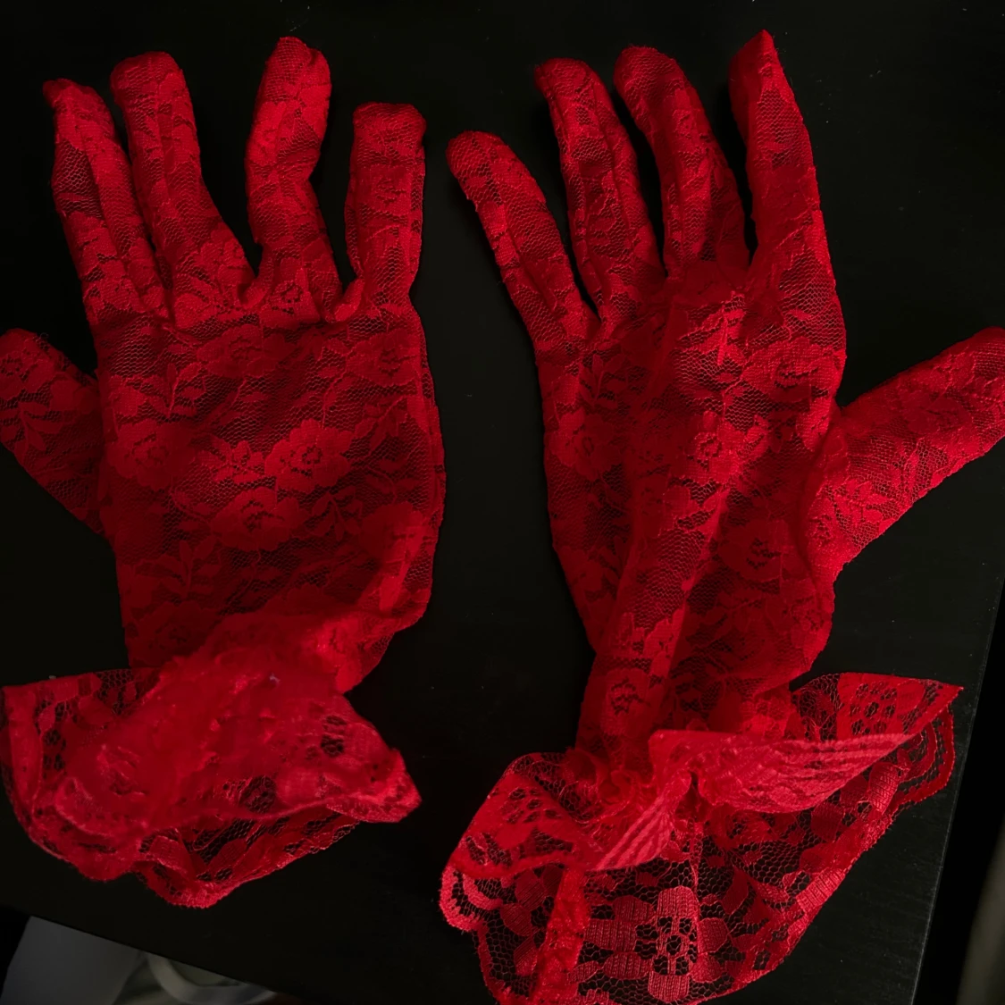 Röda lace gloves - 90