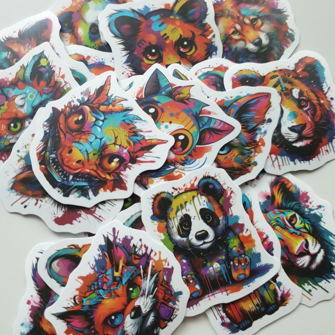 25st färgglada djur klistermärken/stickers 