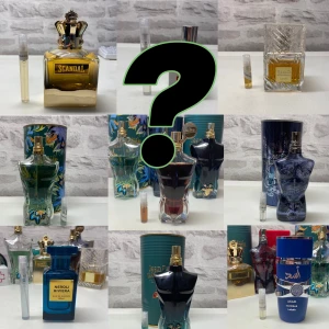 Secret Sample!  - Säljer nu en mysterybox med prfym samples! Man får 1 valfritt slumpat sample, som finns i storlekarna 1,2 och 5 ml. Man kan tex få parfymer som Paradise Garden, Le Beau Le Parfum, Le Male Lover och mer!  Priser: 1 ml: 20 kr 2 ml: 35 kr 5 ml: 80 kr