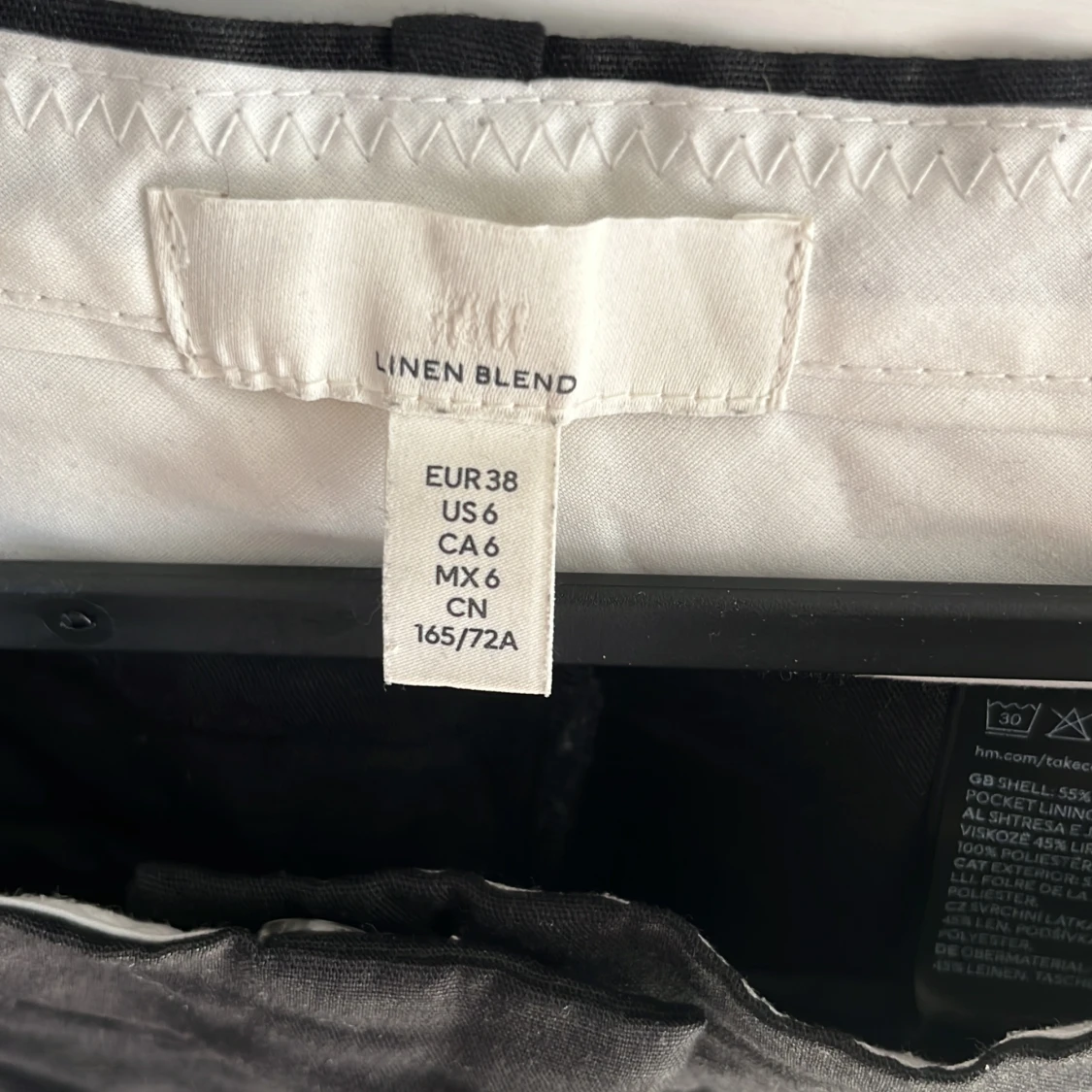 Lågmidjade linnebyxor - 91