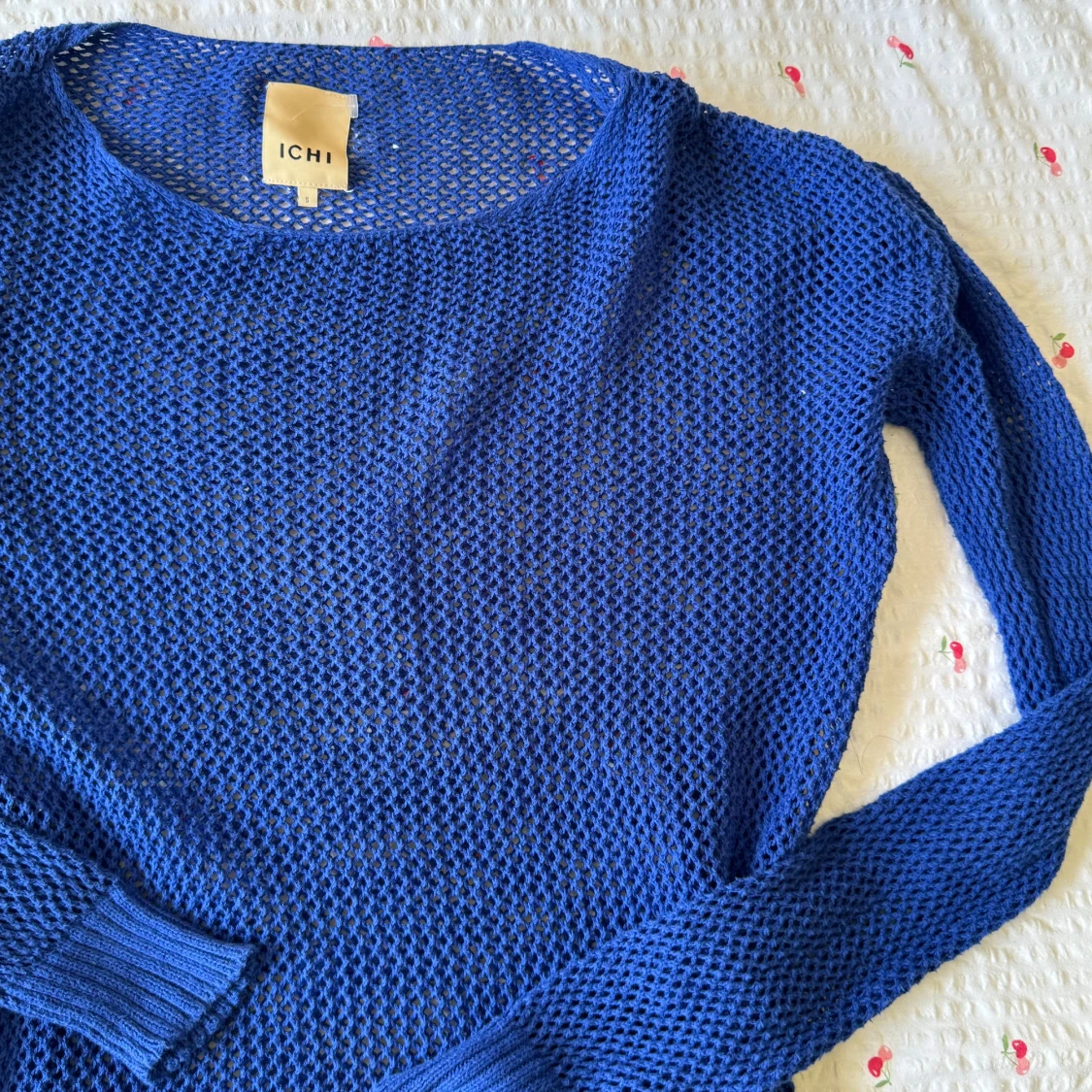 Blå Virkad tröja - 90