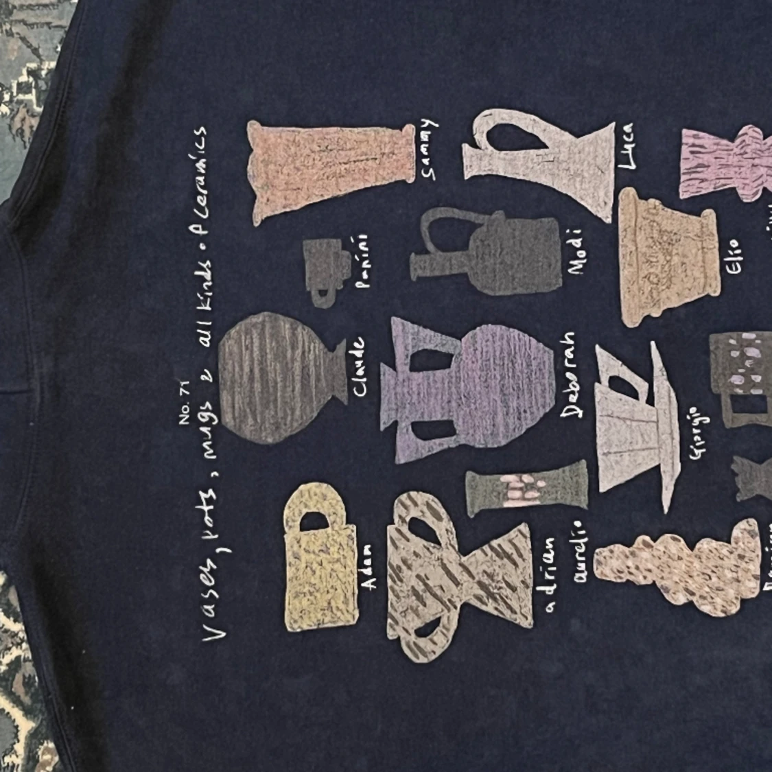 Mörkblå hoodie  - 91