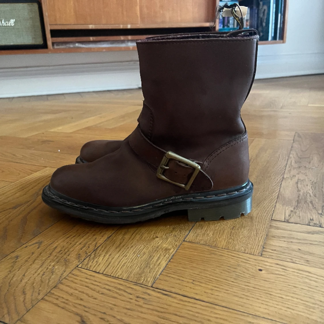 Dr Martens mc boots bruna UK4 37 nyskick läder  - 90