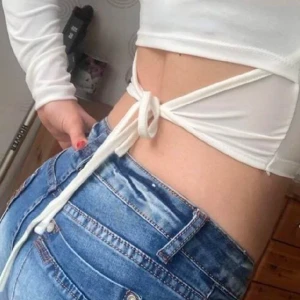 vit långärmad topp - i strl Xs