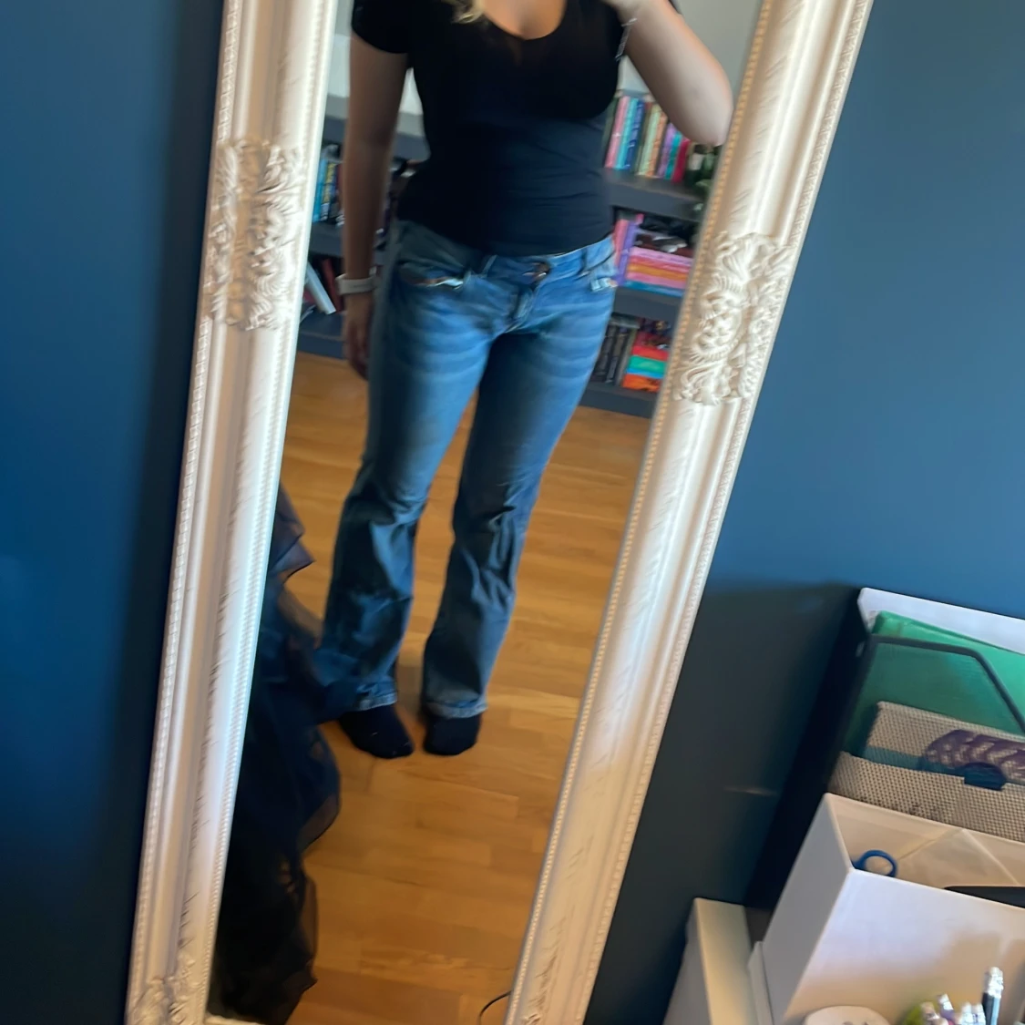 Lågmidjade bootcut jeans - 91