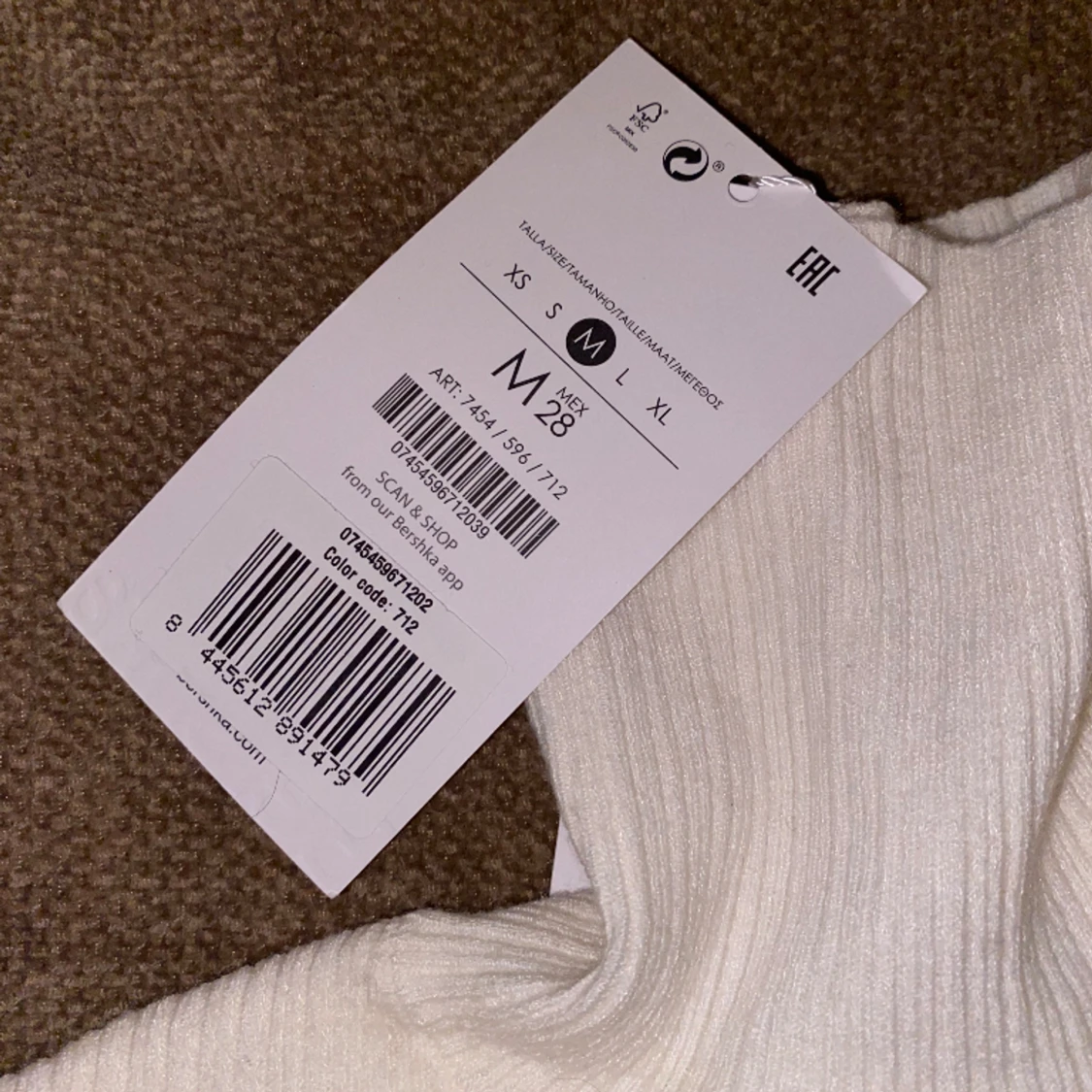 turtleneck croppad tröja  - 91