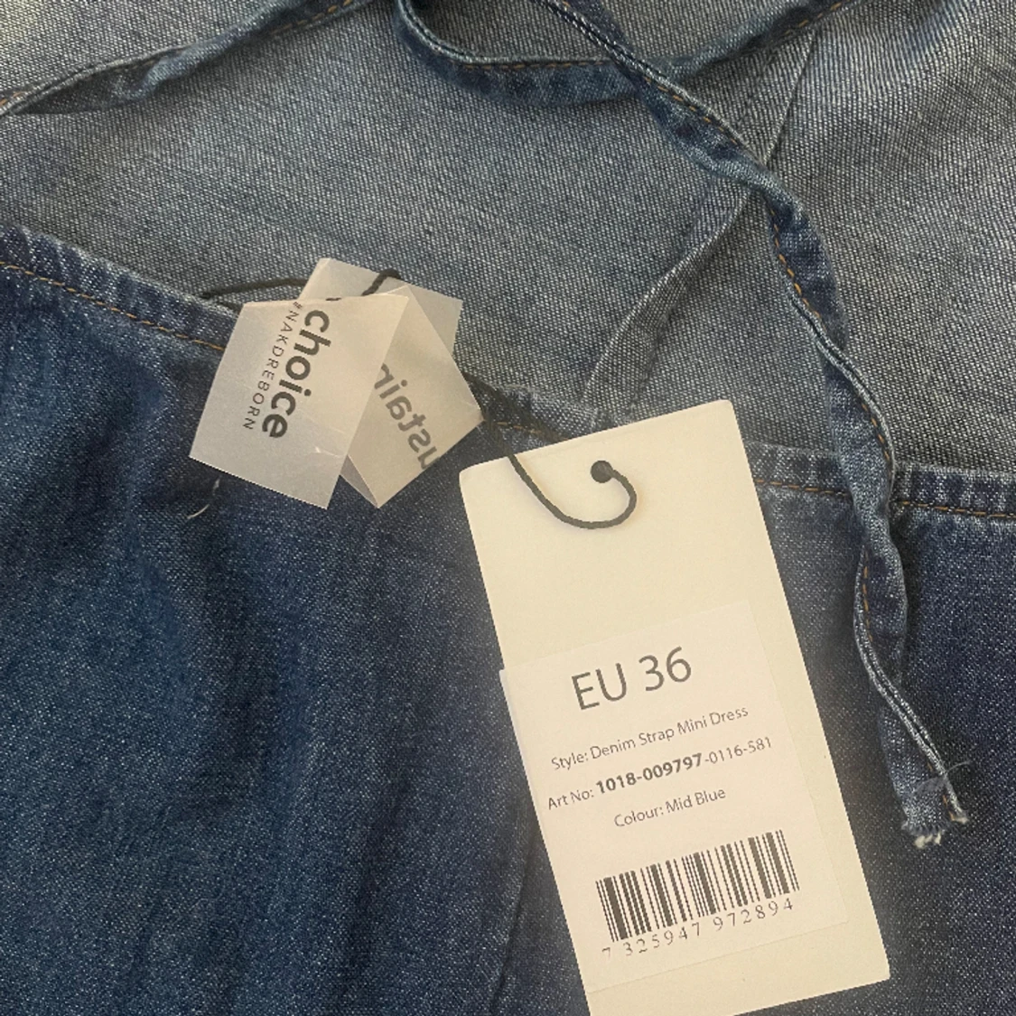 Miniklänning i denim med band - 91