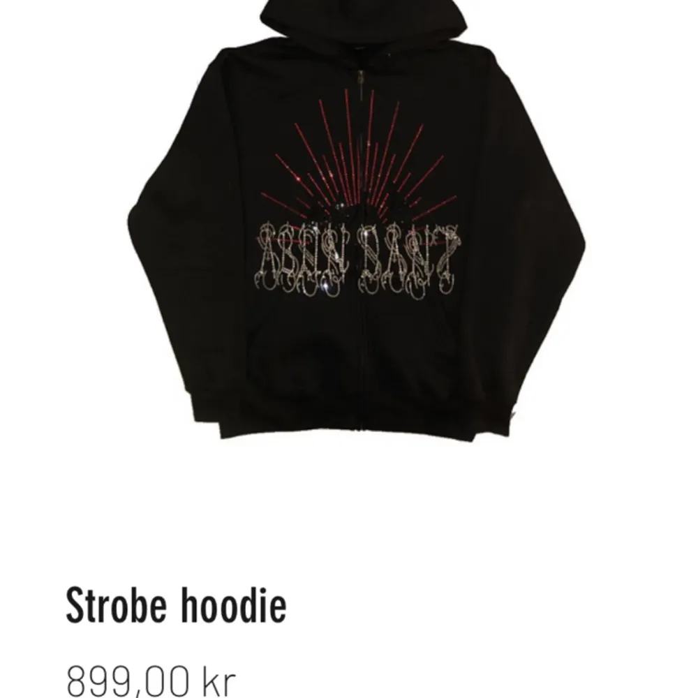 Rhinestone hoodie från Abundant Brands i strl S (är 170cm), knappast använd och är i bra skick. Hör av er om ni är intresserade!❤️❤️❤️ Nypris: 899kr. Hoodies.