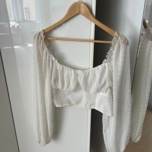 Mesh topp vit - Crop top