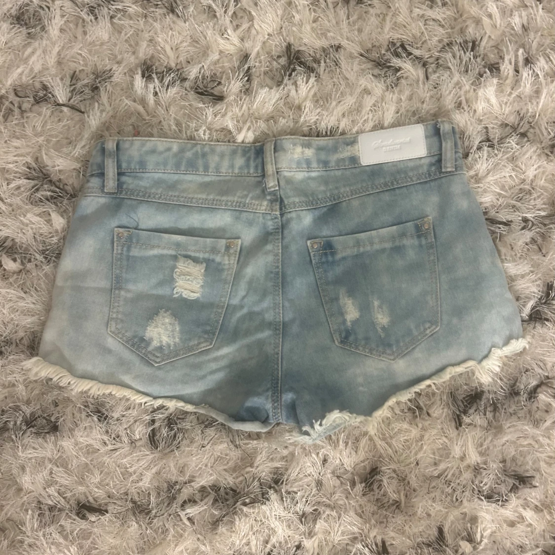 Lågmidjade jeansshorts - 91