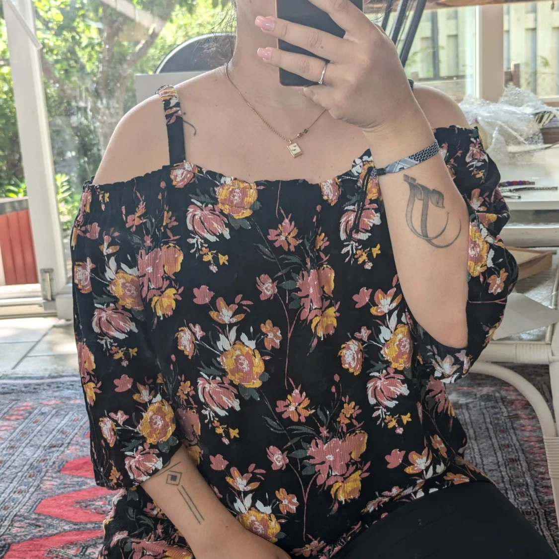 Blommig linnetopp från My Wear - 91